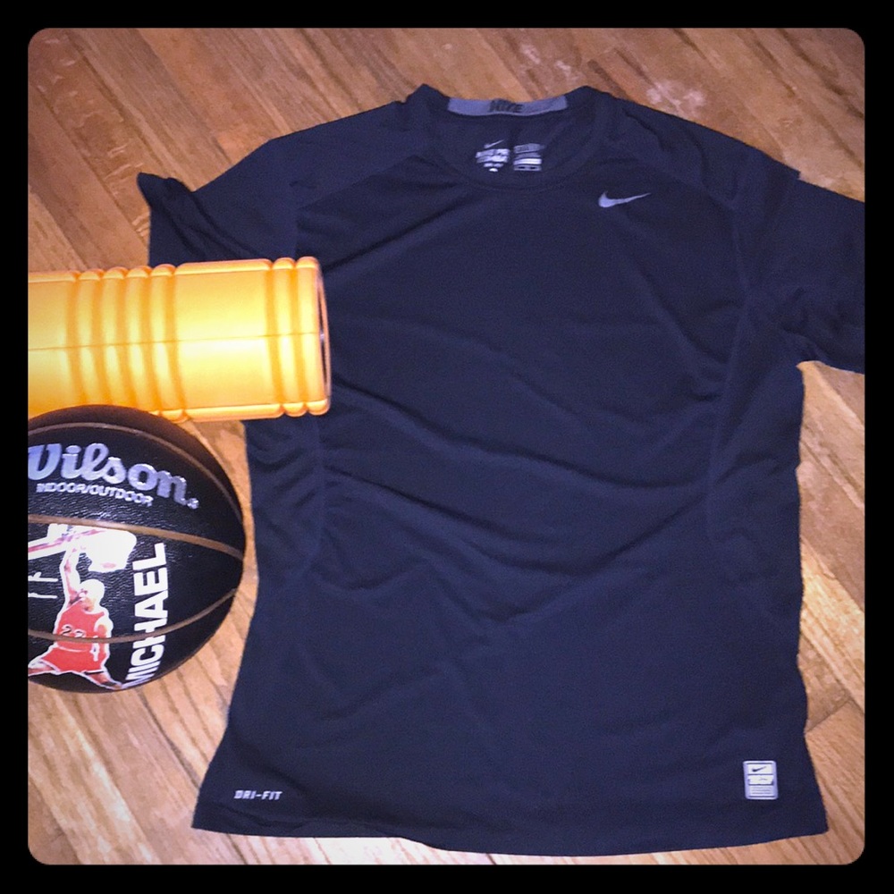 Nike Pro Combat Fitted Dri Fit XL T Shirt Navy